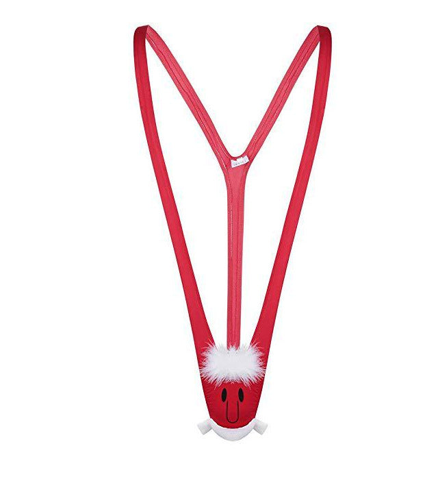 Men's unusual velvet reindeer thong with elastic waistband Mune Fashion