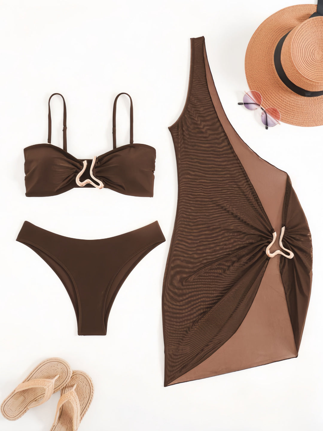 Women's bandeau bikini with transparent cover-up Mune Fashion