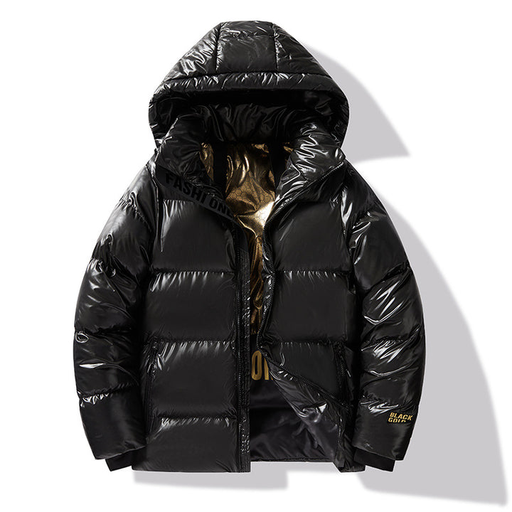 Men's Padded Hooded Quilted Jacket with Thermal Lining and Water-Repellent Surface Mune Fashion