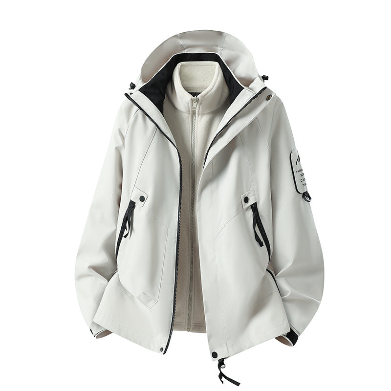 Men's Two-in-One Weather Protection Jacket with Removable Padded Vest and Adjustable Hood Mune Fashion