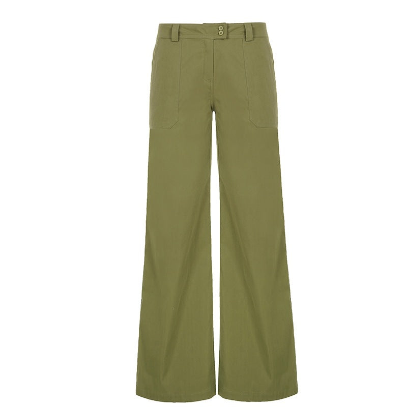 Women's High-Waisted Utility Style Palazzo Pants with Wide Leg Mune Fashion