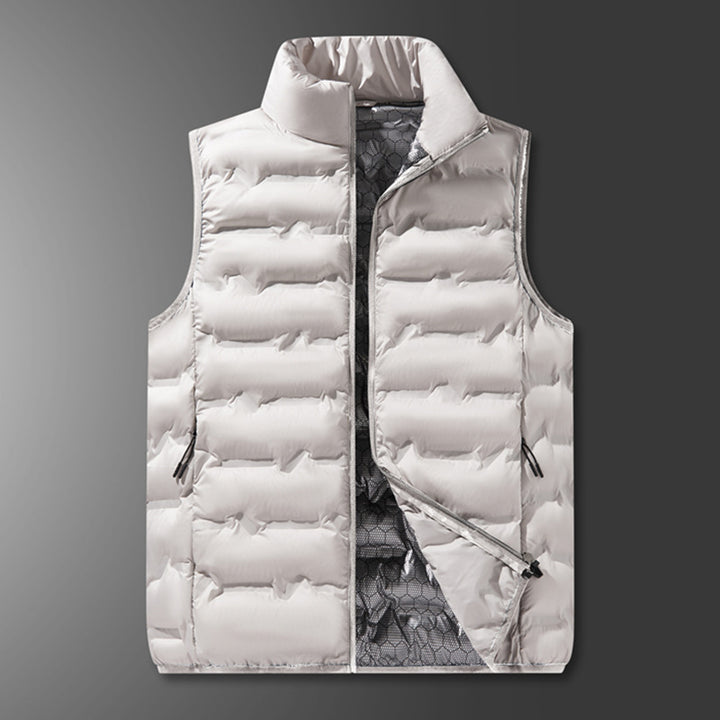 Men's Ultralight Packable Quilted Vest with High Collar and Inner Mesh Mune Fashion