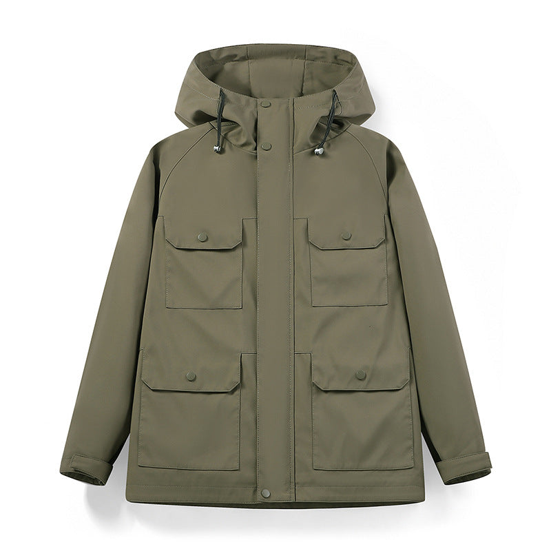 Men's water-repellent field jacket with hood and multifunctional pockets Mune Fashion