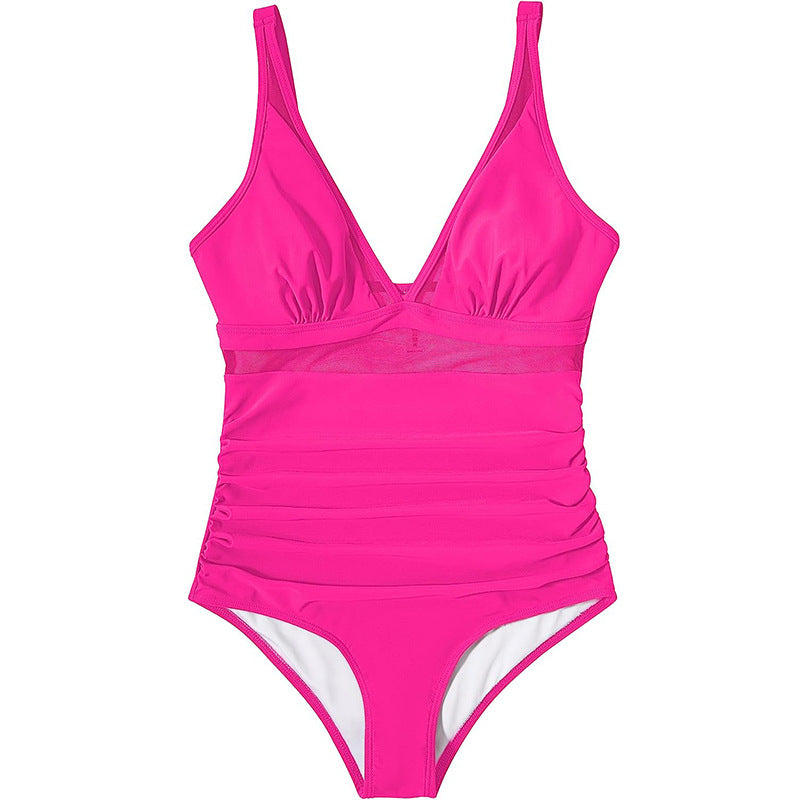 Women's One-piece Swimsuit with attractive leopard print and body-shaping design Mune Fashion