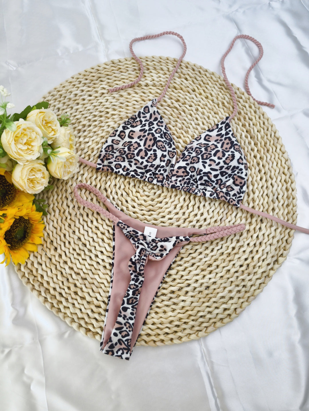 Women's Triangle Bikini Set with Cheerful Cherry Pattern and Adjustable Straps Mune Fashion