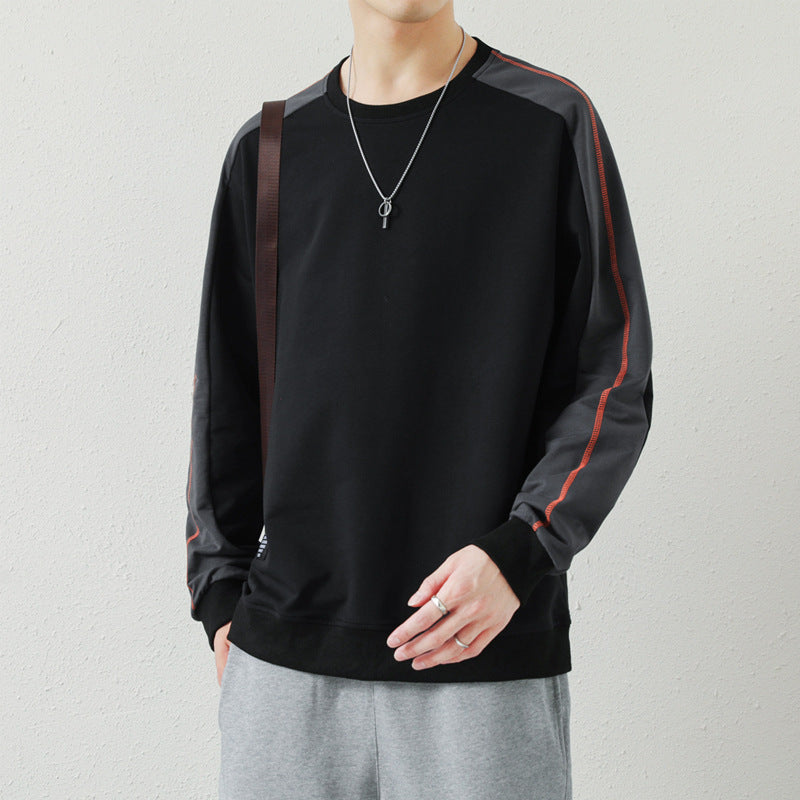 Men's Oversized Sweatshirt with Contrasting Sleeves, Flat Seam Details and Ribbed Cuffs Mune Fashion
