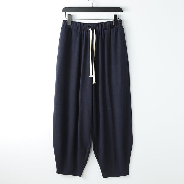 Women's loose-fitting harem pants in jogger style with drawstring and elastic ankle cuffs Mune Fashion