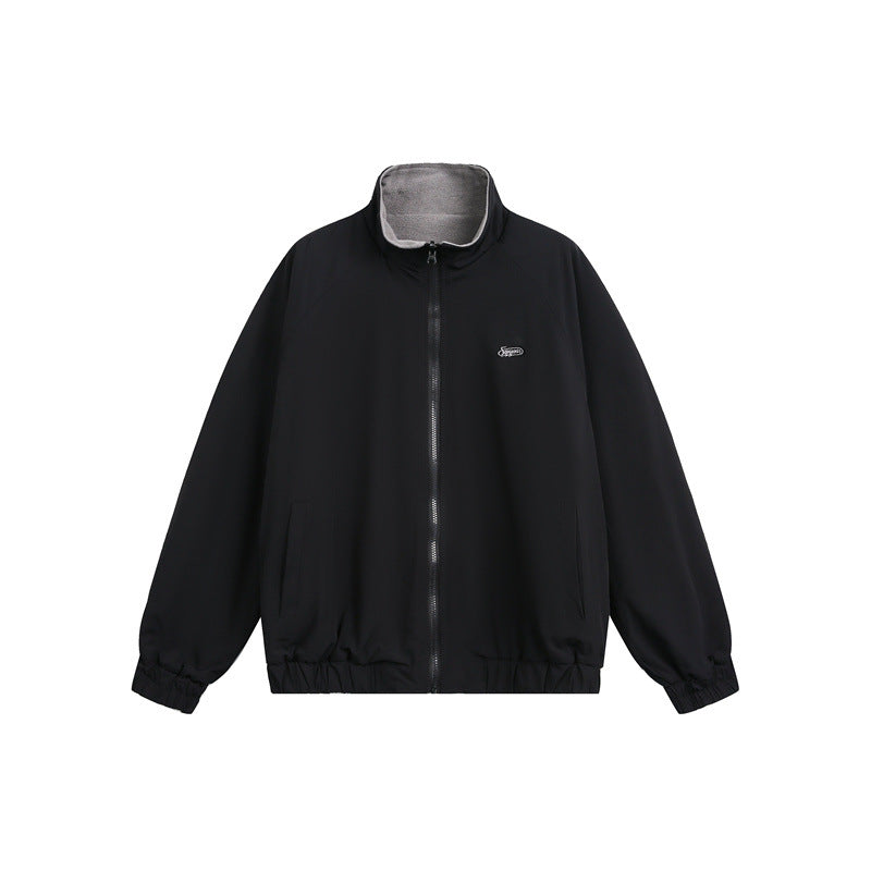 Unisex Lightweight Fleece Outdoor Jacket with Zipper Chest Pocket and Elastic Hem Mune Fashion