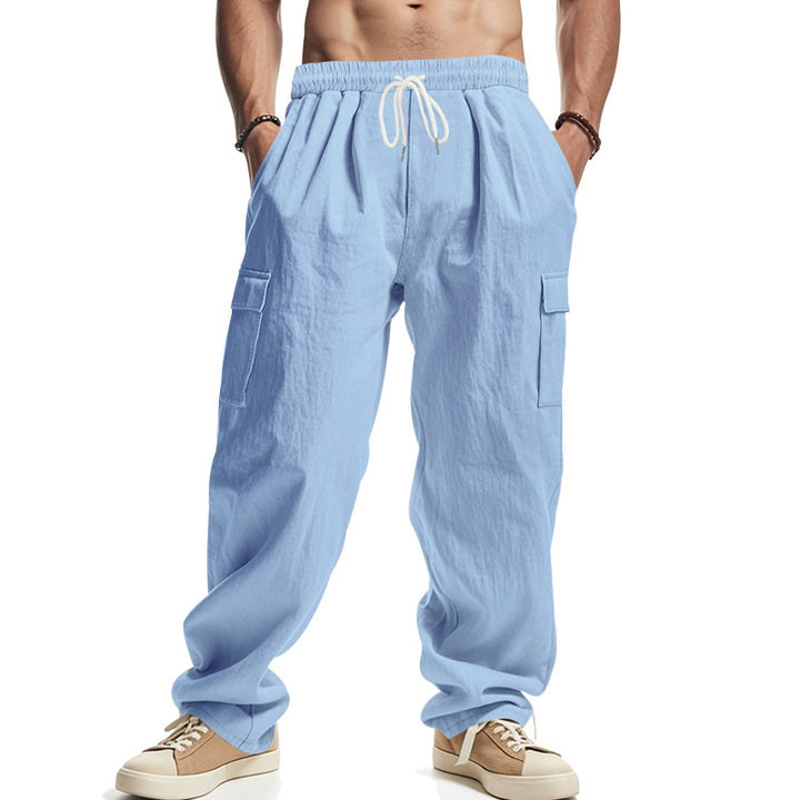 Men's Relaxed Cargo Pants in Oversized Street Style with Drawstring Waist & Flap Pockets Mune Fashion