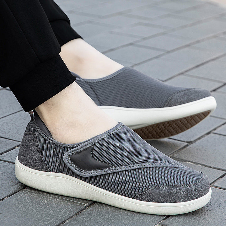 Women's one-handed adjustable slip-on half shoe with Velcro strap, breathable mesh and shock-absorbing EVA sole Mune Fashion