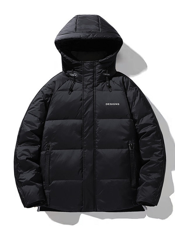 Men's Padded Quilted Winter Jacket with Hood and Windproof Insulation Mune Fashion