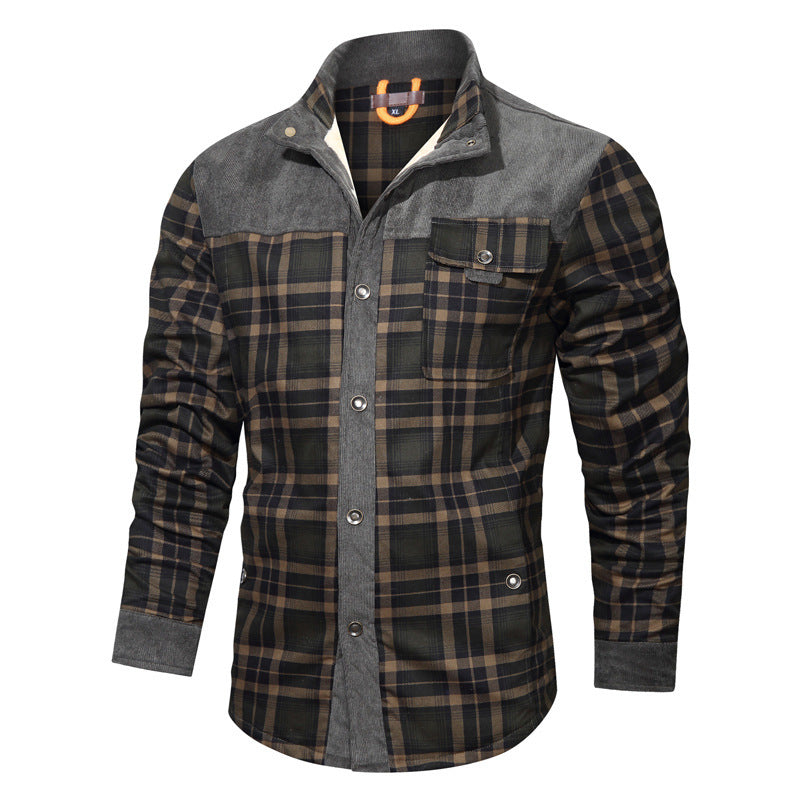 Men's Checkered Shirt Jacket Mune Fashion