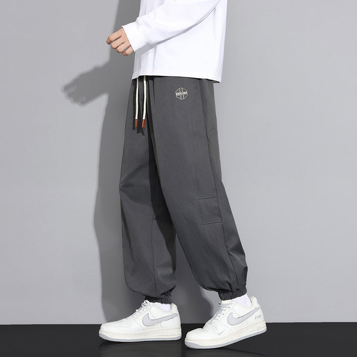 Men Comfortable Relaxed Fit Pleated Trousers