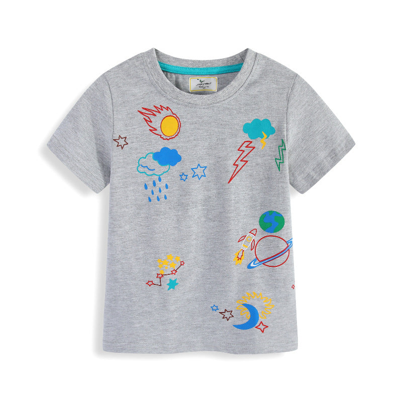 Boys T-Shirt with creative space embroidery Mune Fashion