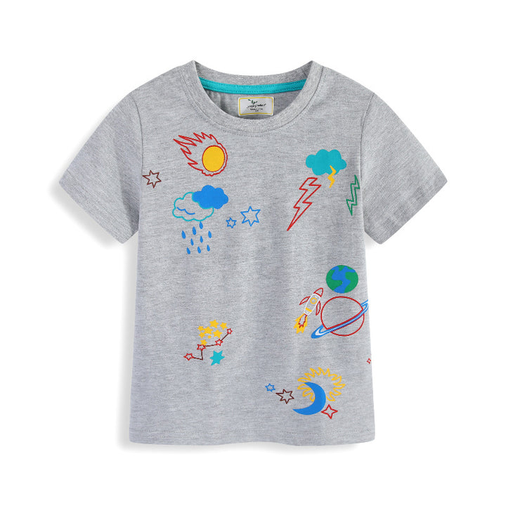 Boys T-Shirt with creative space embroidery Mune Fashion