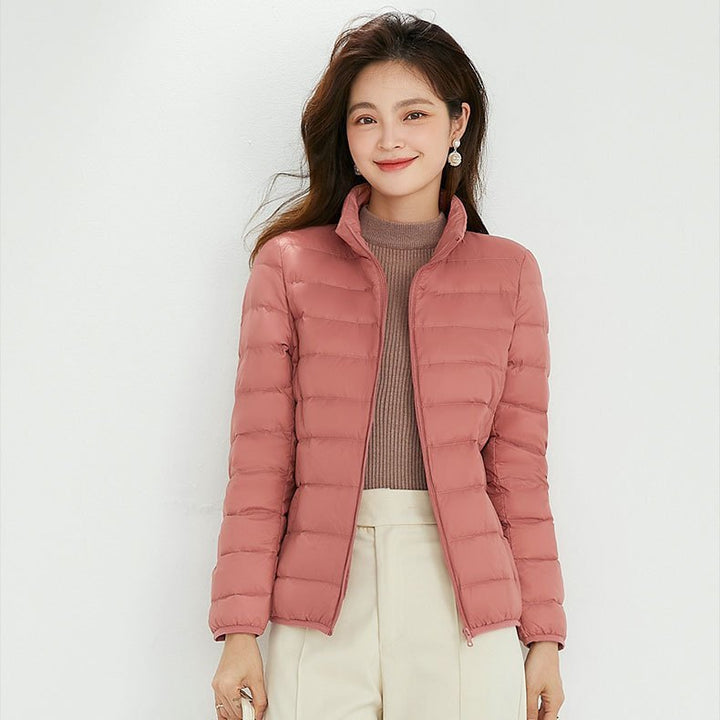 Women's Ultra-light Quilted Hooded Jacket with Ultra-flat Thermal Wadding Mune Fashion