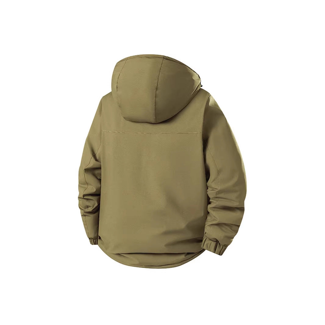 Men's Insulated Urban Parka with Stand-up Collar and Concealed Hood Mune Fashion