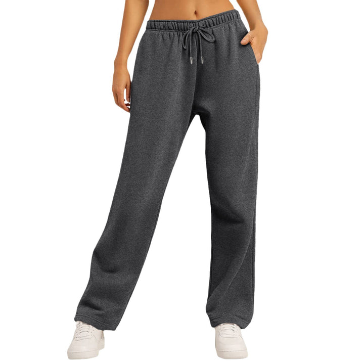 Ladies nan extra-soft Relax pants with high comfort waistband drawstring and straight leg Mune Fashion
