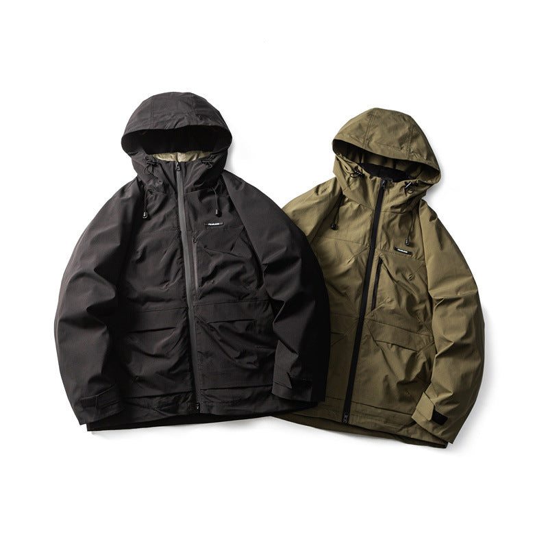 Men's Functional Outdoor Softshell Jacket with Hood and Multiple Pockets Mune Fashion