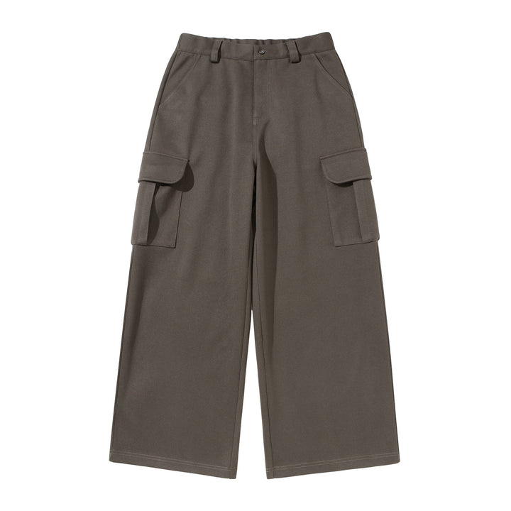 Women's Cropped Cargo Pants with Wide Legs and Patch Pockets Mune Fashion