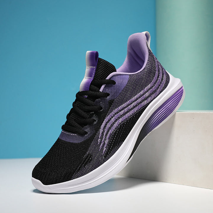 Women's ergonomic everyday sneaker with breathable knitted upper, shaped rolling sole, and heel cushioning Mune Fashion