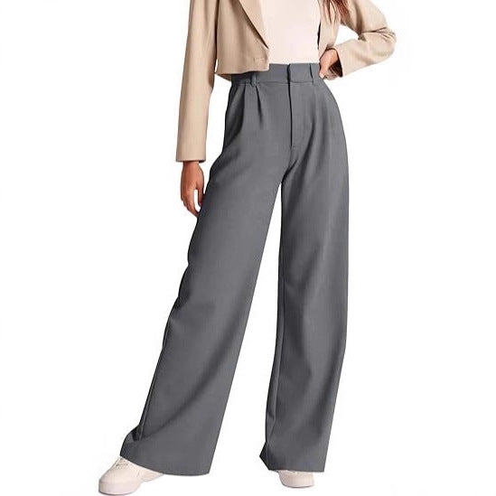 Women Elegant High-Waisted Linen Pants Mune Fashion