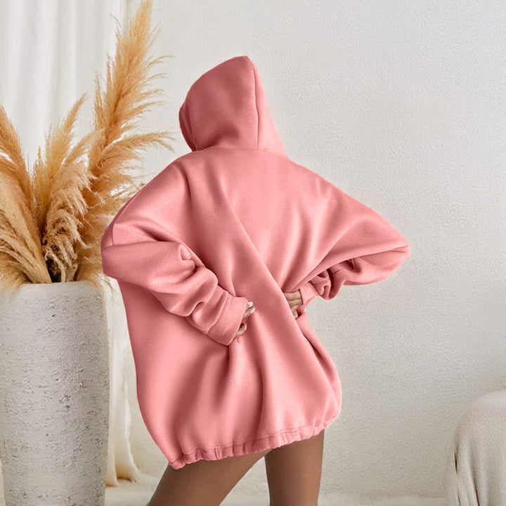 Women's Oversize Hoodie with Adjustable Drawstring Hem Mune Fashion