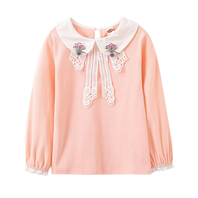 Ladies elegant blouse with lace appliqués Mune Fashion
