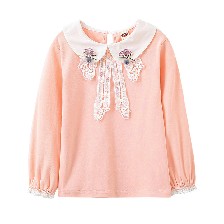 Ladies elegant blouse with lace appliqués Mune Fashion