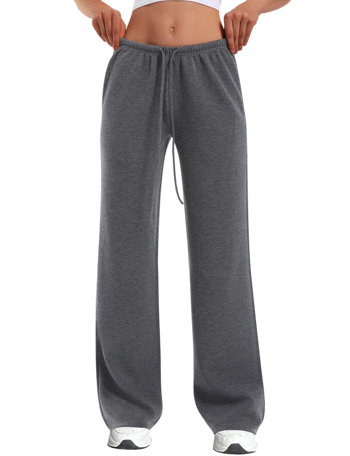 Ladies high-waisted wide joggers with elastic comfort waistband and drawstring Mune Fashion
