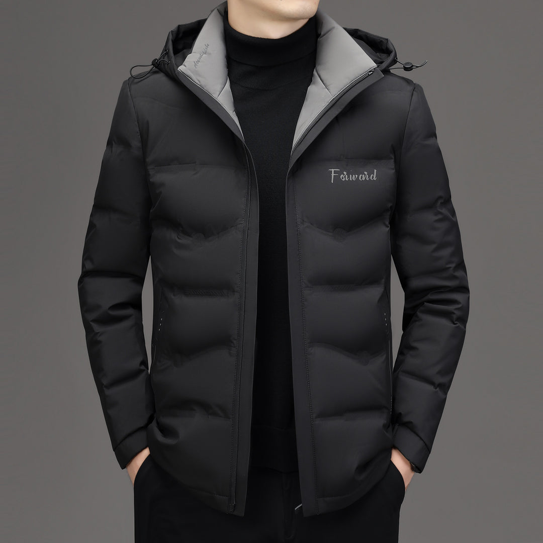 Men's quilted jacket with hood and slim thermal lining Mune Fashion