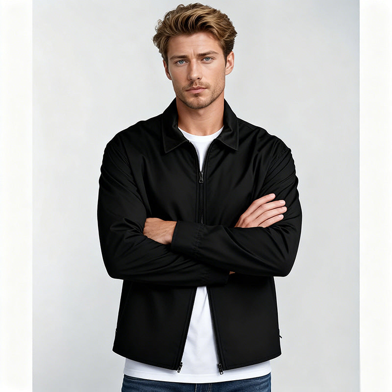 Men's overshirt in workwear style with full zip and patch chest pockets Mune Fashion