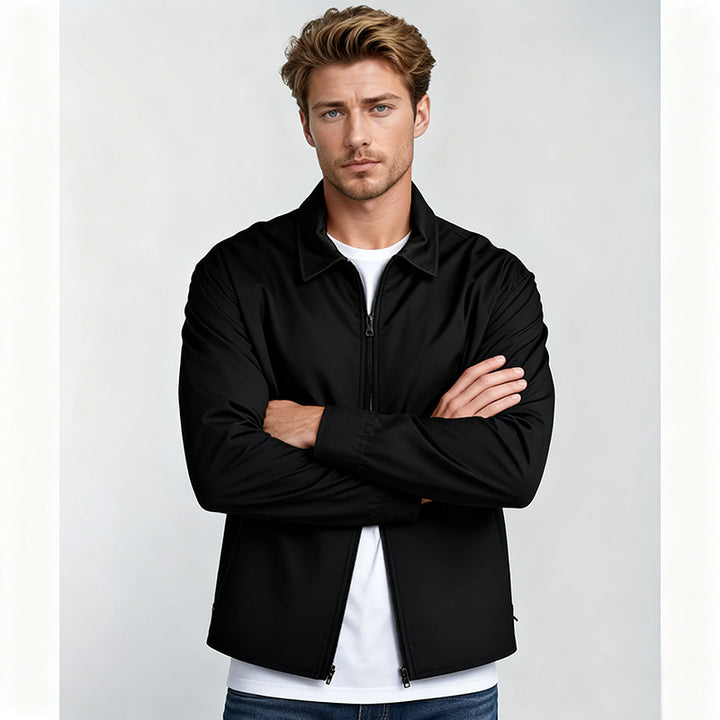 Men's overshirt in workwear style with full zip and patch chest pockets Mune Fashion