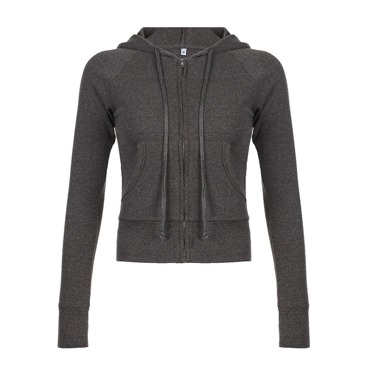 Women nan tailored bomber jacket with wide ribbed waistband, two slanted pockets and decorative zipper details Mune Fashion