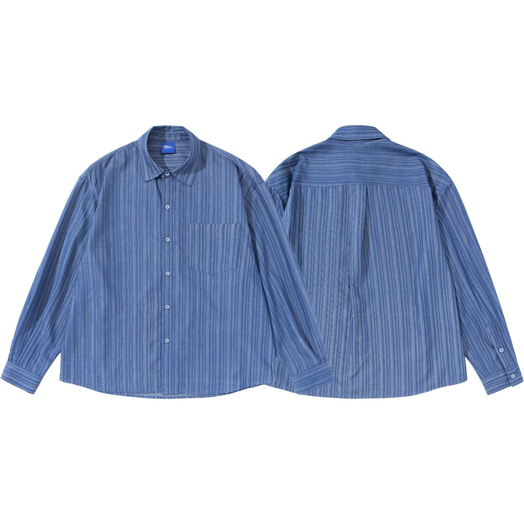 Unisex Striped Oversized Shirt in Boxy Cut Mune Fashion