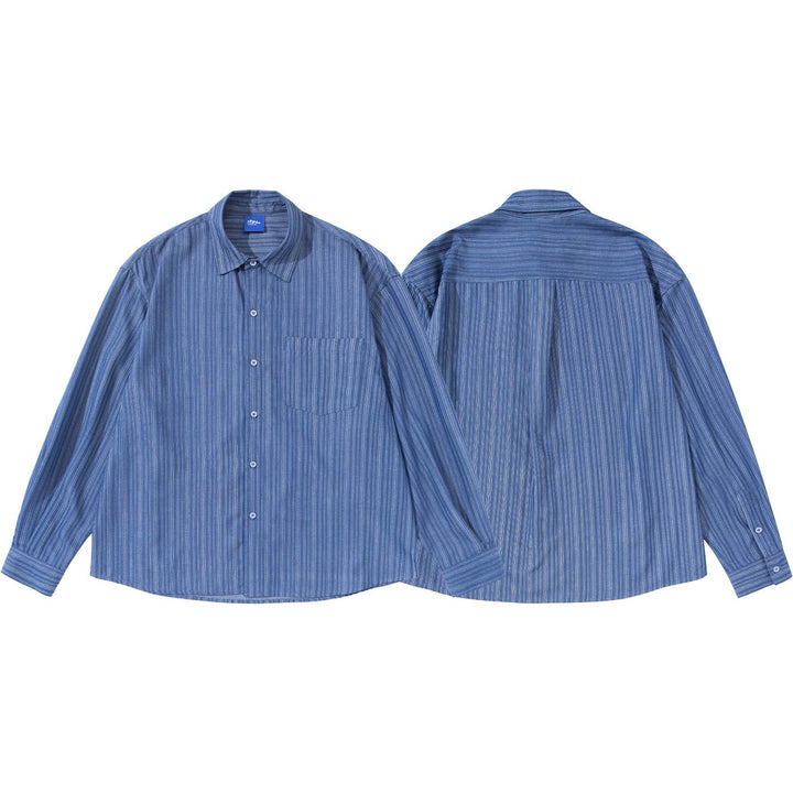 Unisex Striped Oversized Shirt in Boxy Cut Mune Fashion