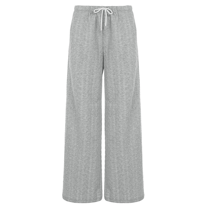 Women's wide Palazzo lounge pants made of soft jersey with drawstring and comfort waistband Mune Fashion