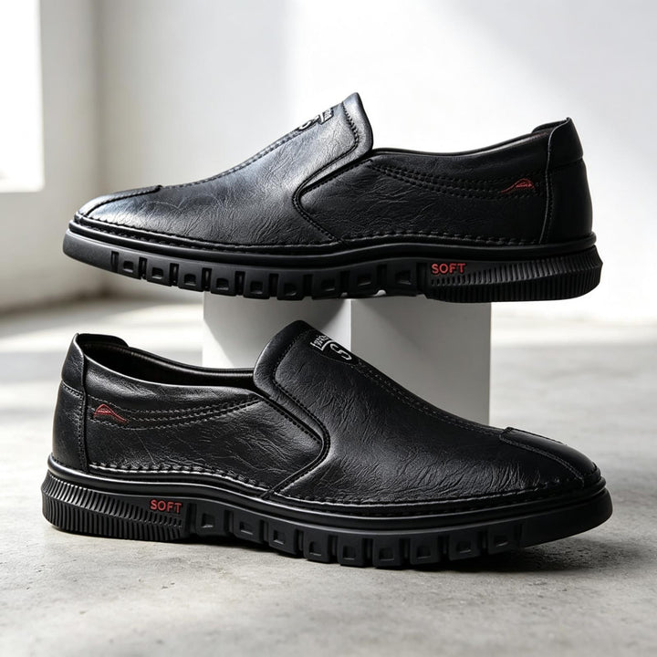 Men's Elegant Leather Slippers Mune Fashion