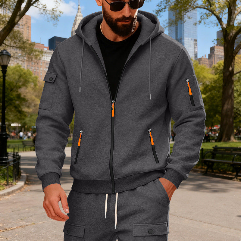 Men's hooded jacket with water-repellent zippers and multifunctional pockets Mune Fashion
