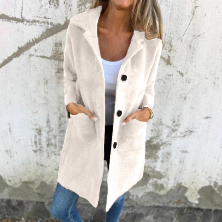 Women Elegant Longer Cut Short Coats Mune Fashion
