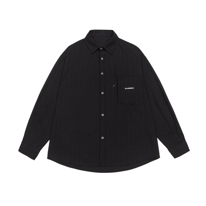 Unisex Oversize shirt with fine ribbed texture, breast pocket and Kent collar Mune Fashion
