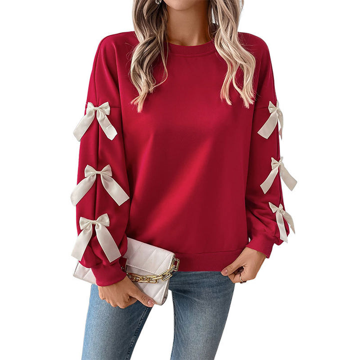 Women's Crop Sweater with Bow Details Mune Fashion