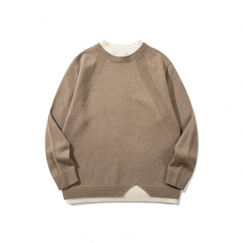 Unisex fine knit sweater with raglan seam and triangular hem adornment Mune Fashion