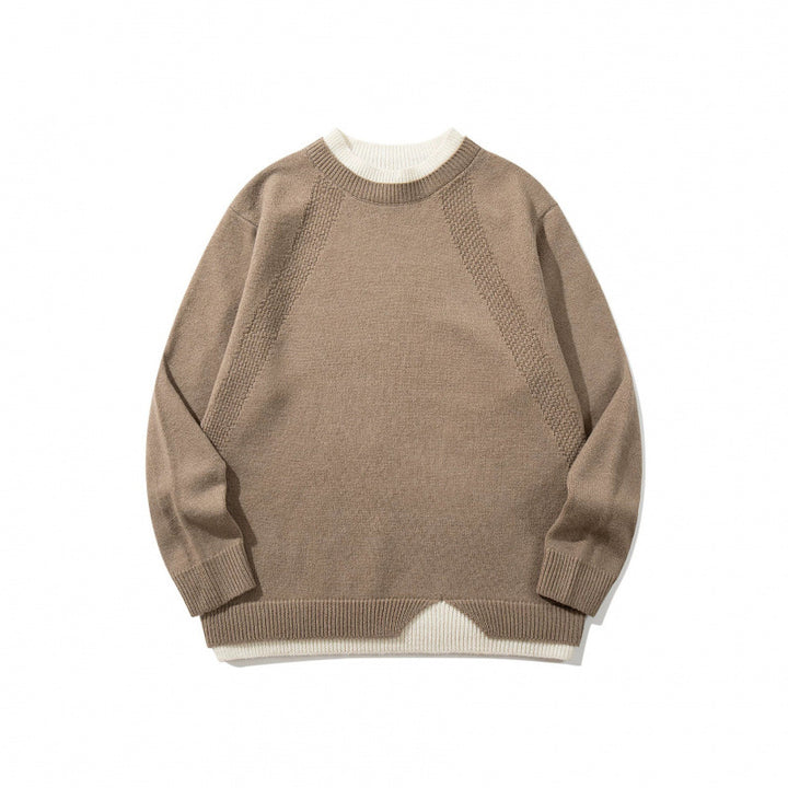 Unisex fine knit sweater with raglan seam and triangular hem adornment Mune Fashion