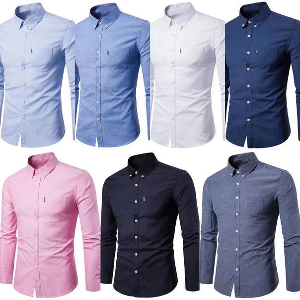 Men's tailored Oxford shirt with button-down collar and chest pocket Mune Fashion