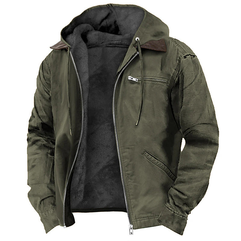 Men's Fashion Leisure Jacket with Hood