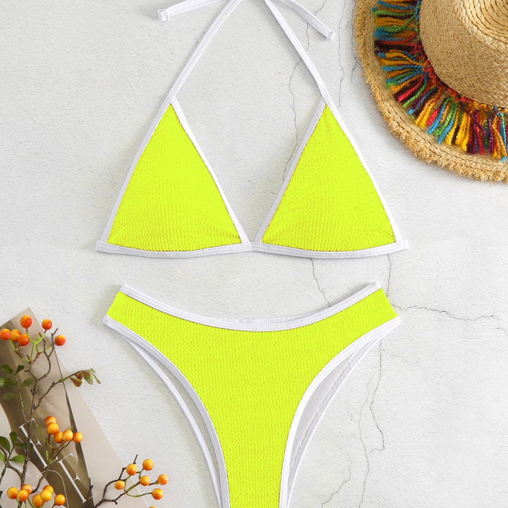 Ladies Triangle Bikini Set with contrasting trims Mune Fashion
