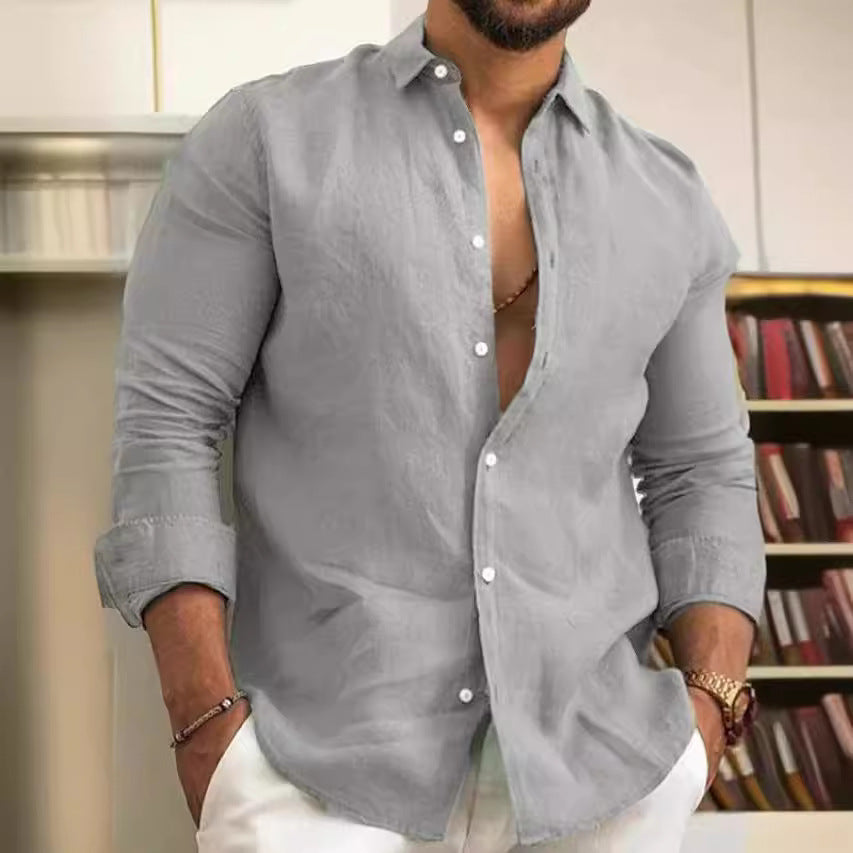 Men's Lightweight Linen Shirt Mune Fashion
