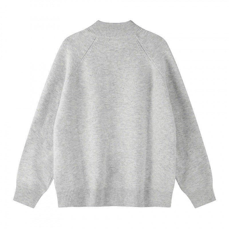 Unisex locker-cut fine-knit zip jacket with two-way zipper and ribbed cuffs Mune Fashion