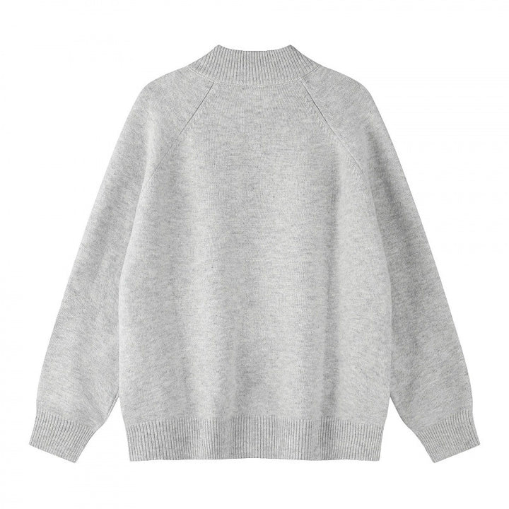 Unisex locker-cut fine-knit zip jacket with two-way zipper and ribbed cuffs Mune Fashion